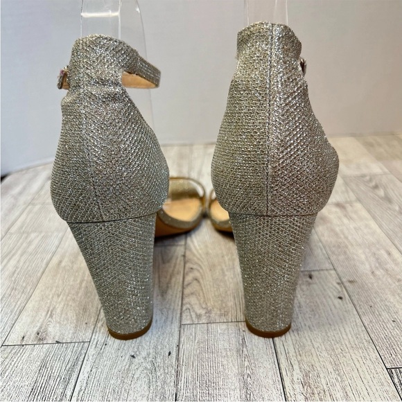 Michael by Michael Shannon Women’s Stella Sandal Size 8.5M Glitter Metallic - Picture 4 of 10